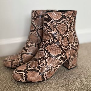 Snakeskin leather booties STILL AVAILABLE